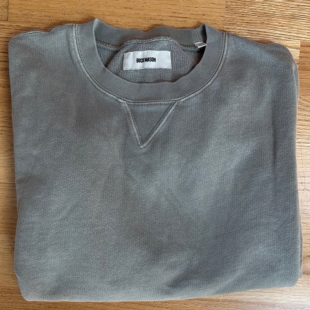 Buck Mason Sage Crewneck Sweatshirt medium